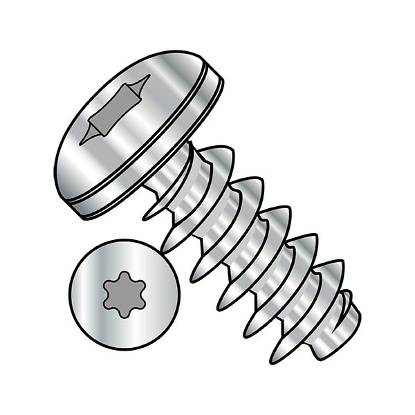 Zoro Select Torx Pan Machine Screw, Plain A2 Stainless Steel, 6000 PK 608386 - main