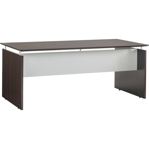 Mayline Straight Front Desk Medina Desk, Straight, Mocha, 72", 36" D X 42-3/4" H, 72" W X Mocha Laminate MNDS72LDC - main