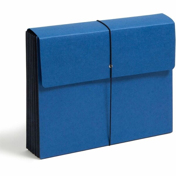 Smead Expanding Wallet, 514 Expansion, Flap and Cord Closure, Navy, 10 per Box 71122 SMD71122 - main