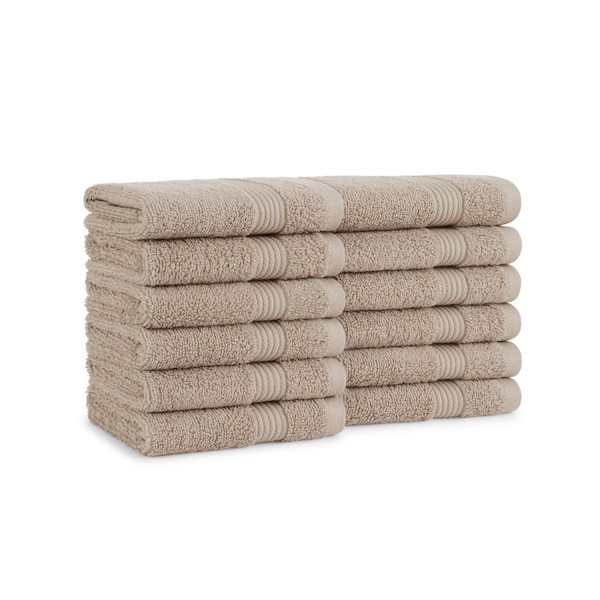 Arkwright Home Host & Home Washcloth 13x13 Beige - Pack of 12, 12PK P-WC-HH-1313-BG - main