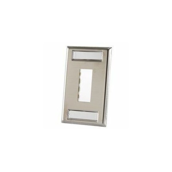 Ortronics 2-PORT FLUSH MOUNT UNLOADED, SINGLEGANG TRACJACK, STAINLESS STEEL 403STJ12 - main