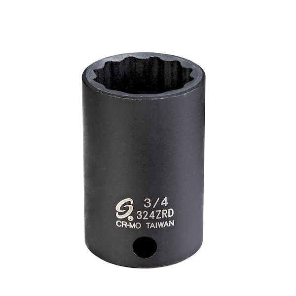 Sunex 3/8 in Drive 3/4 in 12Pt Semi-Deep Impact Socket 324ZRD - main
