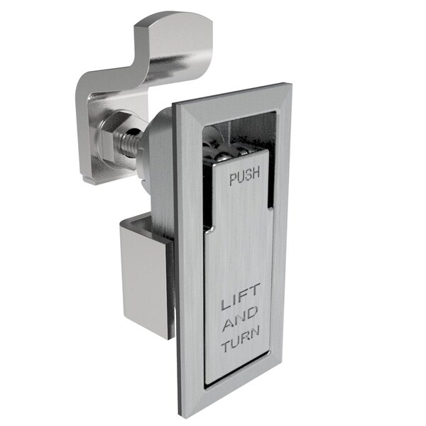 Southco Compression Latch, Lift & Turn, Small Size, Zinc Alloy , Chrome Plated, Brushed 62-70-22 - main