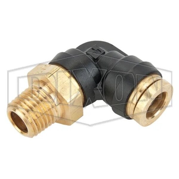 Dixon Legris by Push-In Elbow, 3/8 x 1/2 in Nominal, MNPT x Tube, 250 psi Pressure, Brass, Domestic 31096218DOT - main