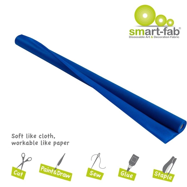 Smart-Fab Disposable Art & Decoration Fabric, Dark Blue, 48" x 40ft Roll 1U384804041 - main