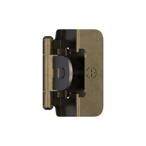 Amerock 1/2in 13 mm Overlay Double Demountable Burnished Brass Hinge - 1 Pair BPR8704BB - main