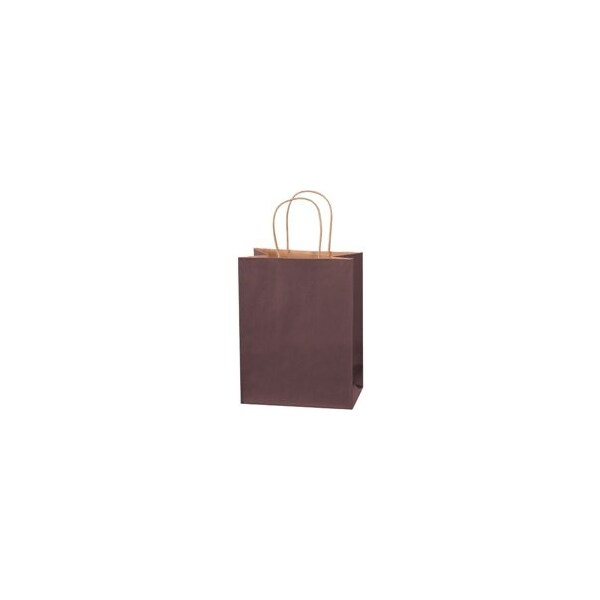 Bubblefast 250-8 x 4 1/2 x 10 1/4'' Brown Tinted Shopping Bags, 250PK BFBGS103BR - main