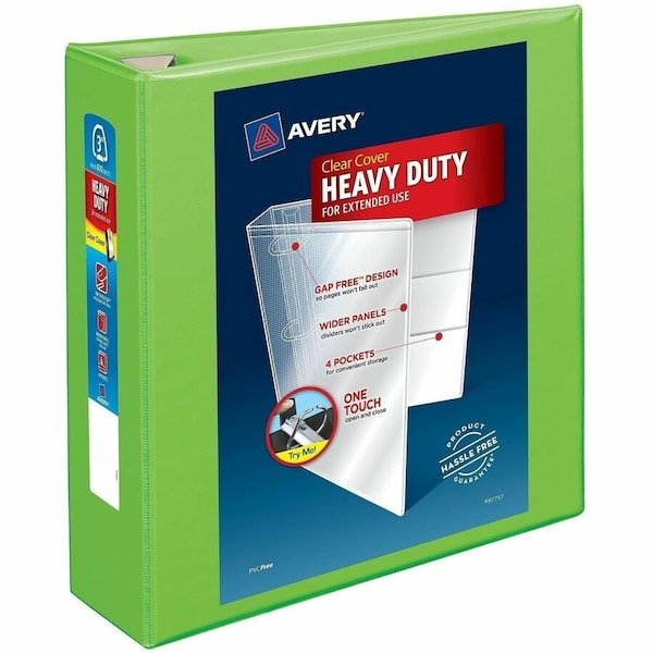 Avery reg HeavyDuty View Binders Locking One Touch EZD Rings, Chrtrse AVE79779 - main