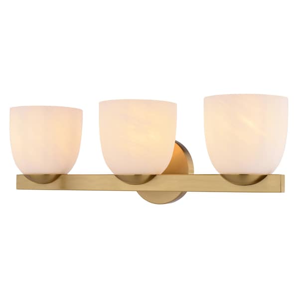 Vaxcel Bosworth 3-Light Bathroom Light, Brass W0562 - main