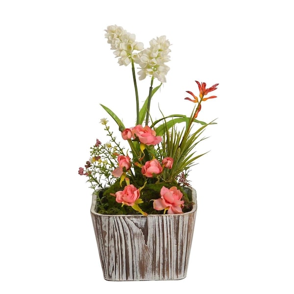 Jeco Floral Arrangement with Wooden Pot HD-BT077 - main