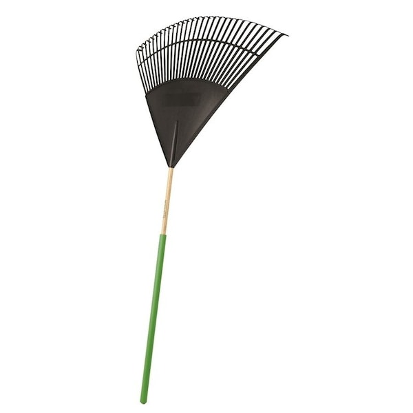 Landscapers Select Poly Lawn and Leaf Rake, 30 Tines, 48 in L Wood Handle 34590 - main