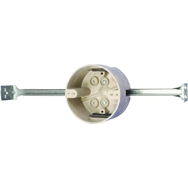 Allied Moulded Products fiberglassBOX Ceiling Box, 4 in W, 4 in D, 2716 in H, Thermoset Fiberglass, BeigeTan 9350-BHK - main