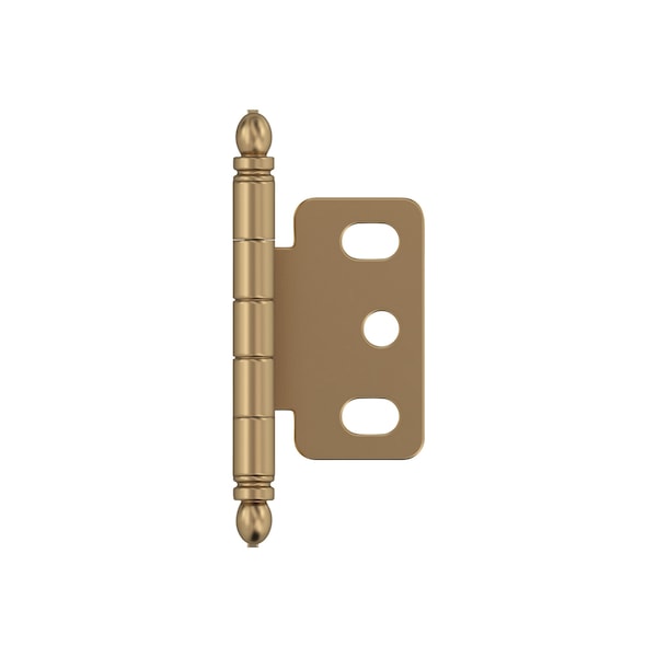 Amerock 3/4in 19mm Door Thickness Full Inset Partial Wrap Ball Tip Champagne Bronze Cabinet Hinge, Single PK3180TBCZ - main