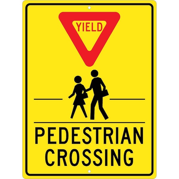 Nmc Yield Pedestrian Crossing Sign, TM170K TM170K - main