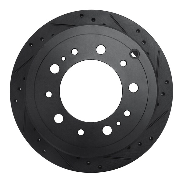 Dynamic Friction Co DFC Brake Rotor - Drilled and Slotted - Black 633-76113R - main