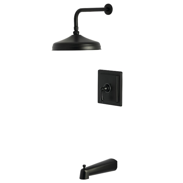 Kingston Brass Single-Handle Pressure Balanced Tub and Shower Faucet, Matte Black KB6140AL - main