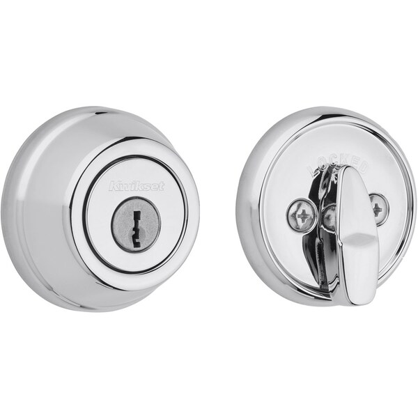 Kwikset Single Cylinder Deadbolt with 6AL Latch and STRKP Strike Pack which includes Square Corner, 780-26.STRKP - main
