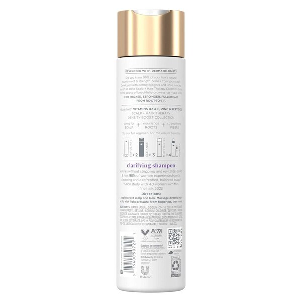 Dove Scalp Plus Hair Therapy Density Boost Clarifying Shampoo, 9.25 Ounce, 4PK 69784605 - main