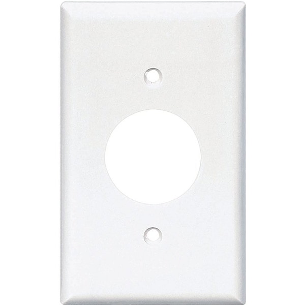 Eaton Wiring Devices Single Receptacle Wallplate, 4-1/2 in L, 2-3/4 in W, 1 -Gang, Thermoset, White 2131W-BOX - main