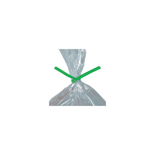 Bubblefast 2000-10 x 5/32'' Green Paper Twist Ties, 2000PK BFPBT10G - main