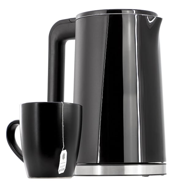 Megachef 1.8 Quart Stainless Steel Electric Tea Kettle in Black MG-LT8718B - main