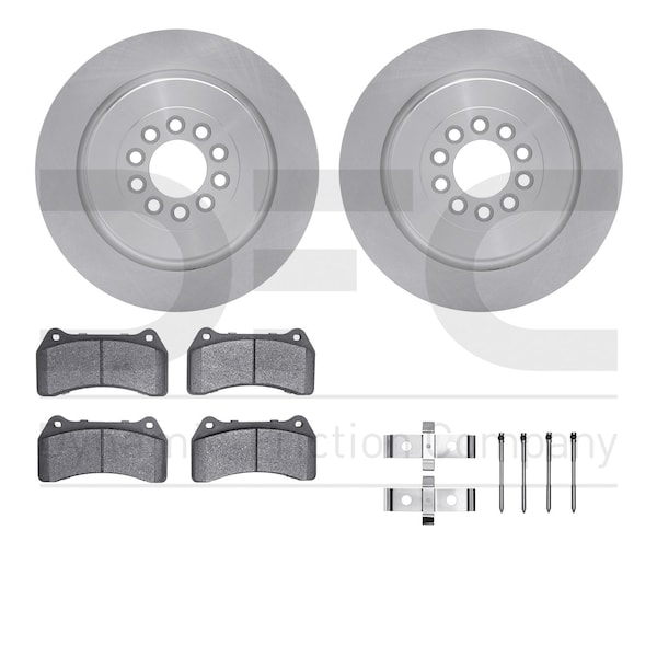 Dynamic Friction Co DFC Rotors with EURO 5000 Ceramic Brake Pads includes Hardware 6612-20039 - main