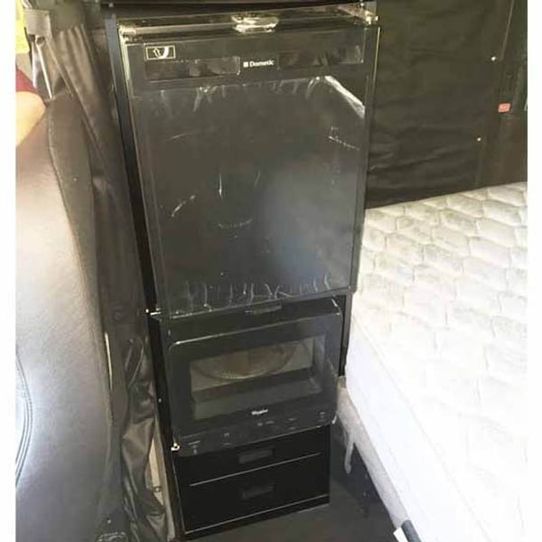 Ilc Repl. For Kenworth W900B Year 2008 Black 2 Drawer Cabinet Wrefrigerator And Microwave Passenge WZ-EDFT-E - main