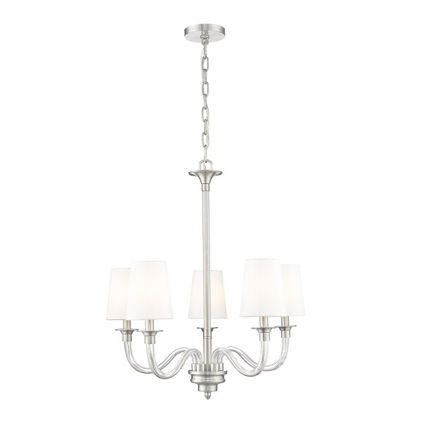 Z-Lite Katerina 5 Light Chandelier, Brushed Nickel, 24 In W x 26.5 In H 1950-5BN - main