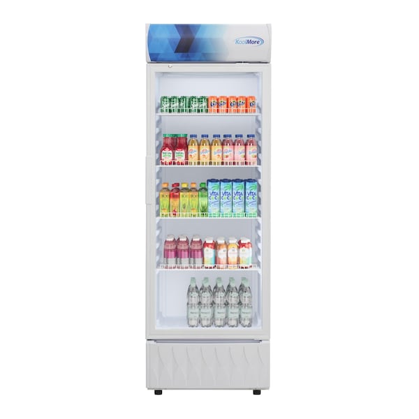 Koolmore 24 in. One-Door Commercial Merchandiser Refrigerator in White, 12 Cu. Ft. KM-MDR-1GD-12CWH KM-MDR-1GD-12CWH - main