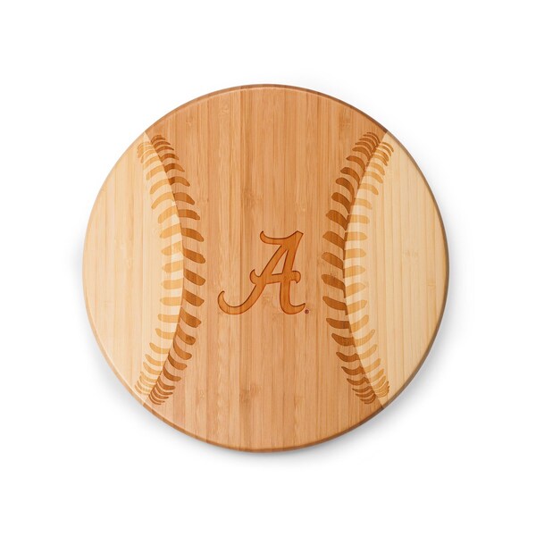 Picnic Time Family Of Brands NCAA Alabama Crimson Tide Home Run! Baseball Cheese Board - Novelty Charcuterie Board 894-00-505-003-0 - main