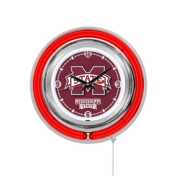 Holland Bar Stool Co Mississippi State University Double Neon 15" Clock Clk15MssStU - main
