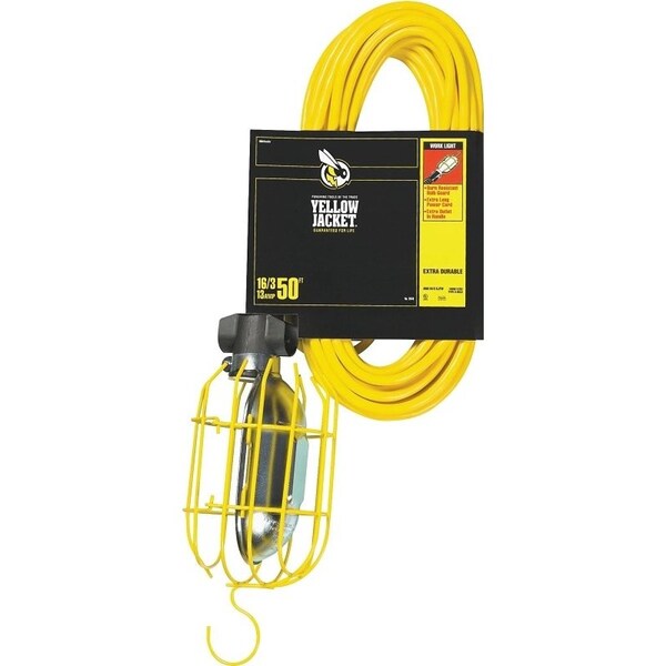 Southwire Work Light with Outlet and Metal Guard, 13 A, 120 V, Yellow 2948 - main