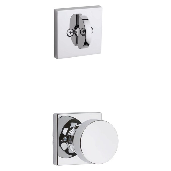Kwikset Pismo Knob with Square Rose Interior Single Cylinder Handleset Trim for Both 800 and 687 966PSKSQT-26.UNIV - main