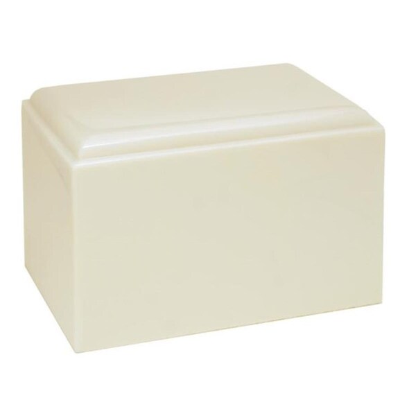 Fasttrack2Fitness Cultured Marble Cremation Stratus Adult Urn, Ivory FA2044564 - main