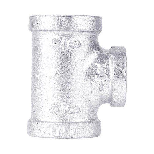Stz Industries 3/4 in. FIP each X 3/4 in. D FIP 1/2 in. D FIP Galvanized Malleable Iron Tee 311UPRT-343412 - main