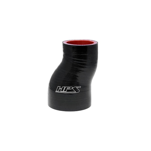 Hps Performance 2 in - 2-3/8 in ID x 3 in L, 4-Ply High Temp Reinforced Silicone Offset Reducer Coupler Hose, Black HTSOR-200-238-BLK - main