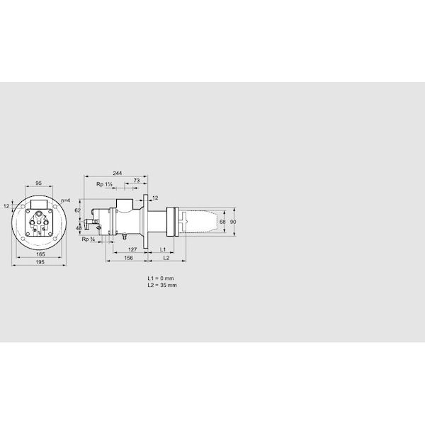 Honeywell Kromschroder BRNR, GAS, BIC 65HB 0/35 34 E KS84031013 - main