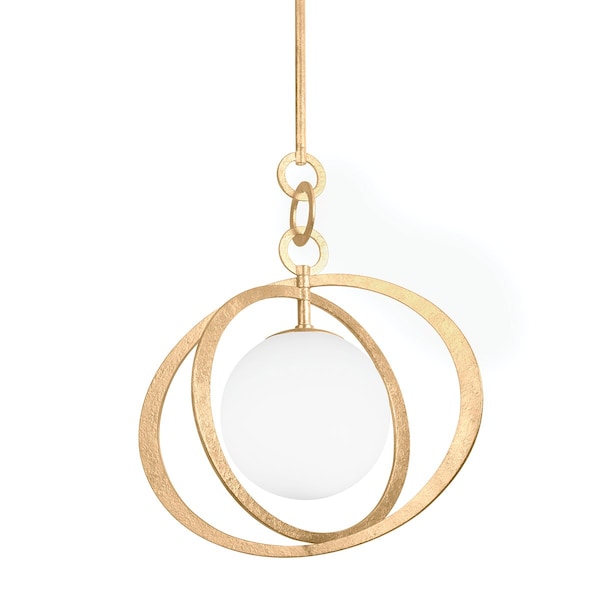 Troy Lighting Olancha 1 Light Pendant 22 In. Vintage Gold Leaf F7922-VGL - main