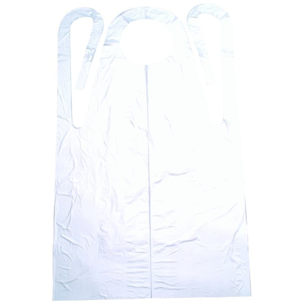 Workhorse Single Use Polyethylene Protective Aprons, Smooth, 1 Mil, Individually Wrapped, 100PK E5420508 - main