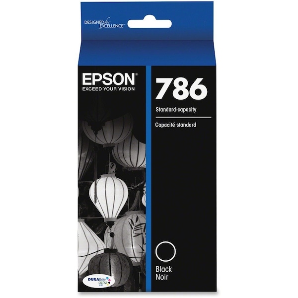 Epson DURABrite Ultra 786 Original Standard Yield Inkjet Ink Cartridge, Black T786120-S - main