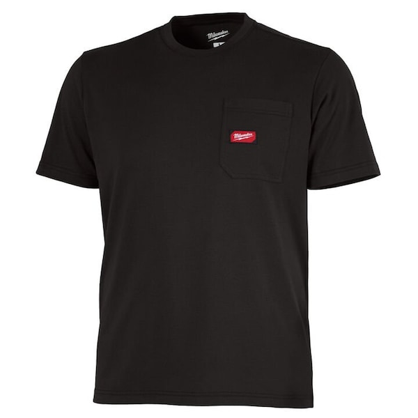 Milwaukee Hand Trucks Gridiron XXL Short Sleeve Men's Round Neck Black Heavy Duty Tee Shirt 605B-2X - main