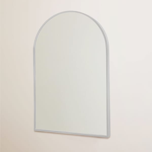 Homeroots 36" Silver Arch Metal Framed Full Length Hanging Mirror 564487 - main