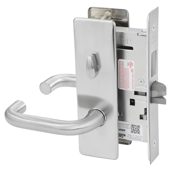 Corbin Russwin Privacy, Bedroom or Bathroom Mortise Lock, LW Lever, M Escutcheon, Satin Chrome, ML2020 ML2020 LWM 626 - main