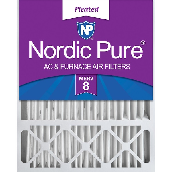 Nordic Pure 20x25x5 Pleated Air Filter, High Capacity, Electrostatically Charged Synthetic Media, MERV 8 20x25x5HM8-1 - main