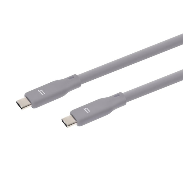 Monoprice USB4 Gen 2 Silicone Cable 6ft Gray 47205 - main