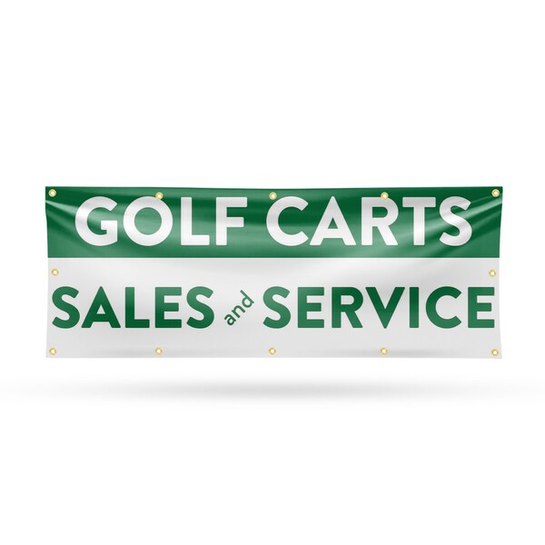 Signmission Golf Carts Sales and Service, 48 Inch x 120 Inch, Vinyl Banner B-120-30677 - main