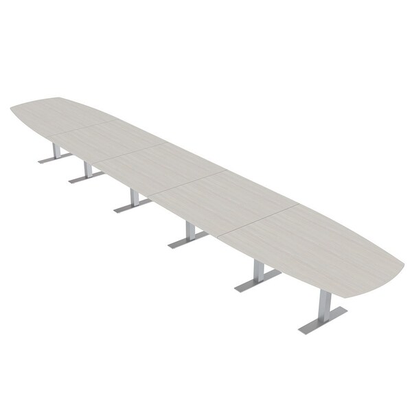 Skutchi Designs Arc Boat Conference Table With Power, 48 in W, 264 in L HAR-ABOT-48X264-T-K458-NA - main