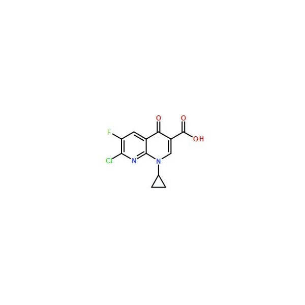Ak Scientific 1-Cyclopropyl-6-fluoro-7-chloro-4-oxo-1, 4-dihydro-1, 8-napthyridine-3-carboxylic acid (5g), CAS 1003 R369-5g - main
