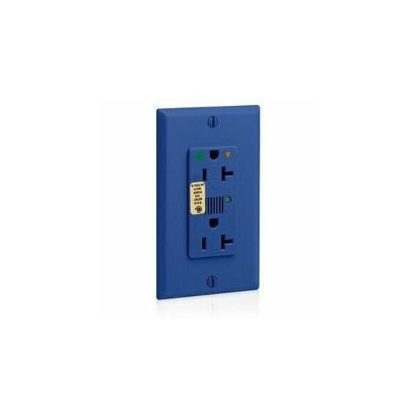 Leviton Receptacle, Deco, 20A, 5-20R, 125V, Blue 8380-IGB - main