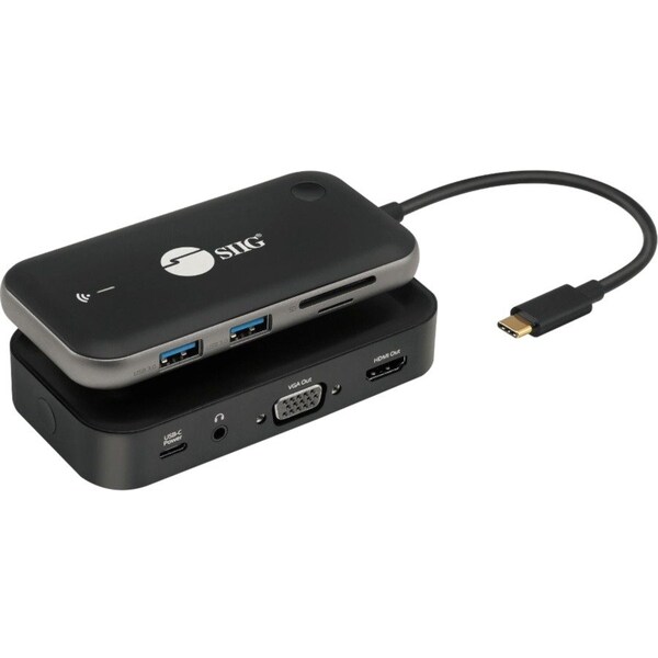 Siig AC CE-H26P11-S1 1080p Wireless USB-C Video Hub Extender - 32ft Color Box CE-H26P11-S1 - main